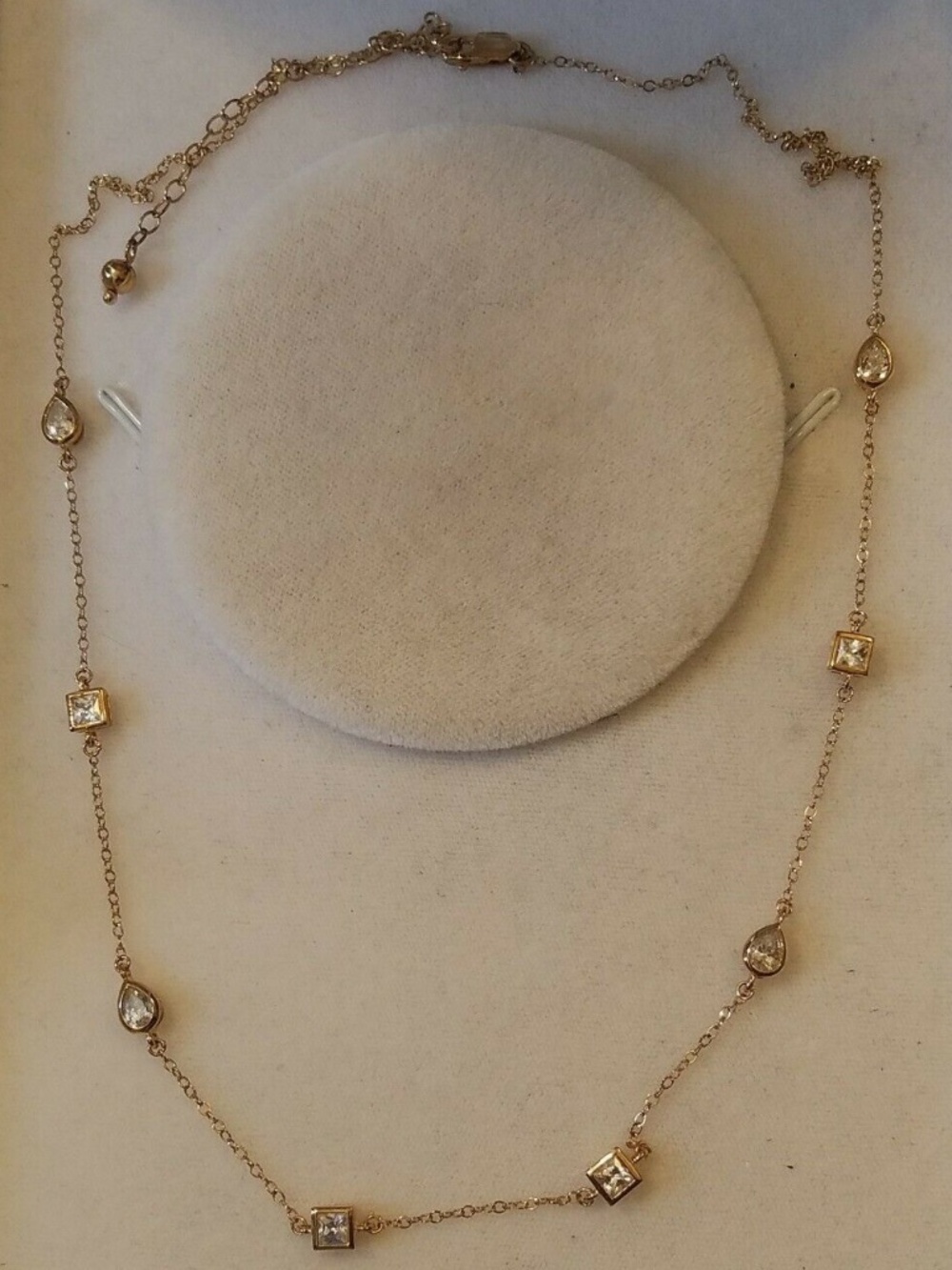 Sterling Silver Adjustable CZ Necklace